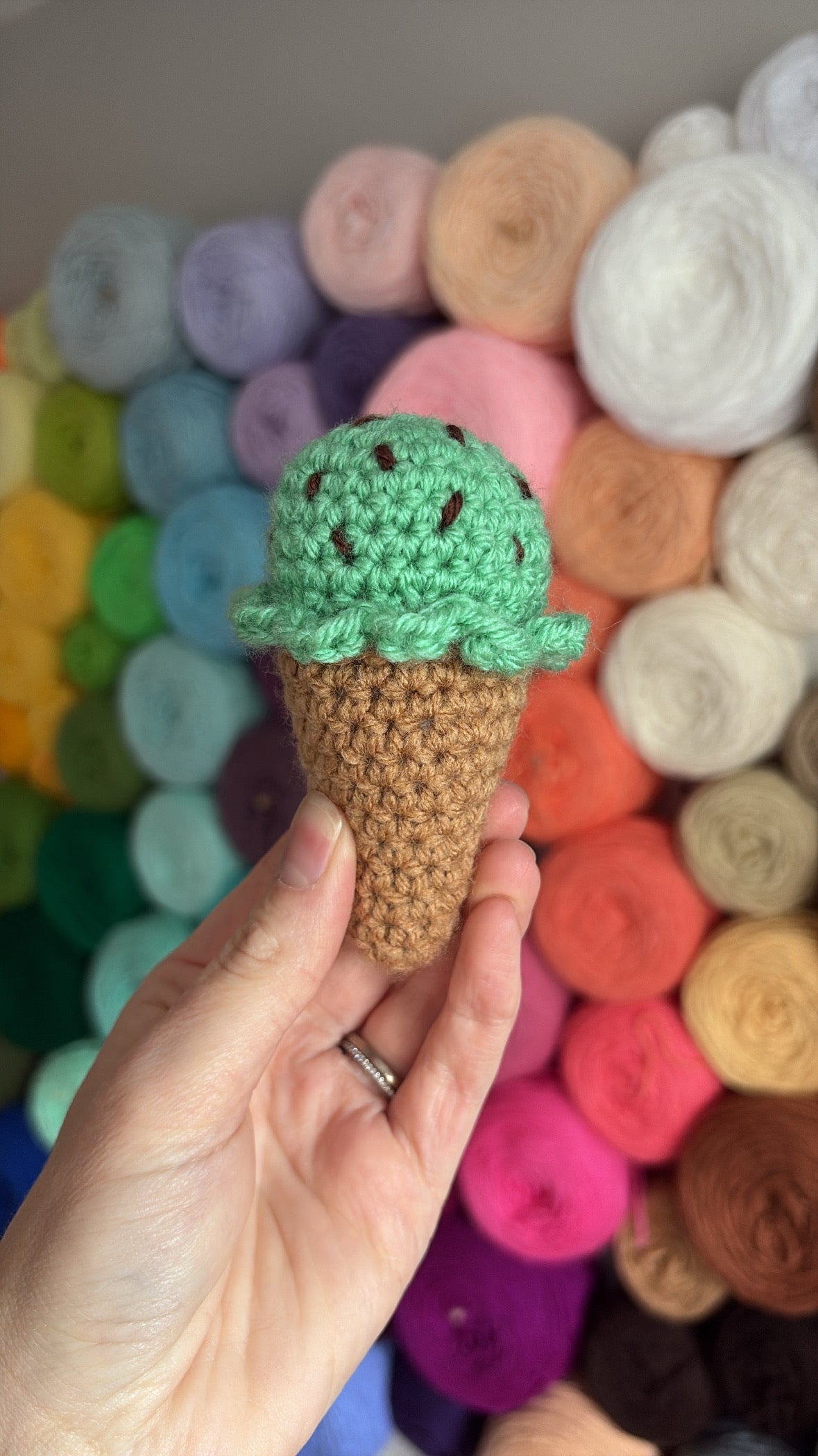 Mint Chip Ice Cream Cone