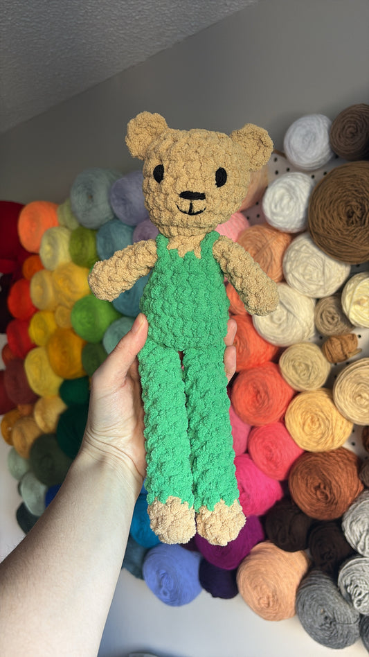 Plush Bear in Overalls